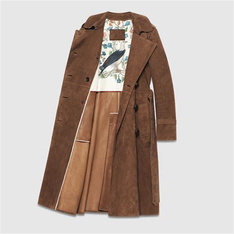 gucci suede belted jacket|cheap gucci leather jacket.